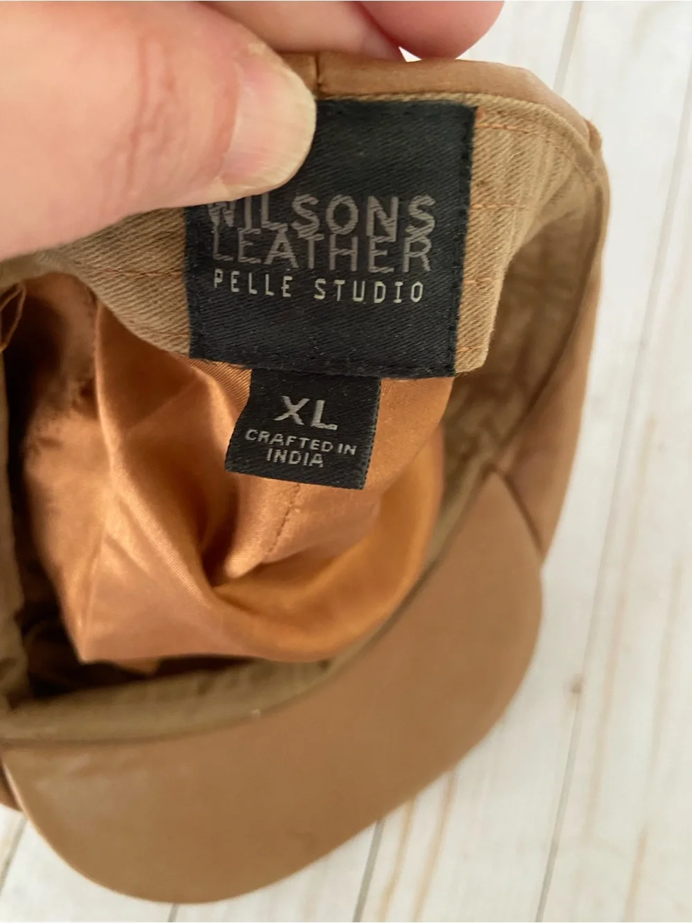 Wilsons Leather Men's Tan Brown Leather Driving Cap